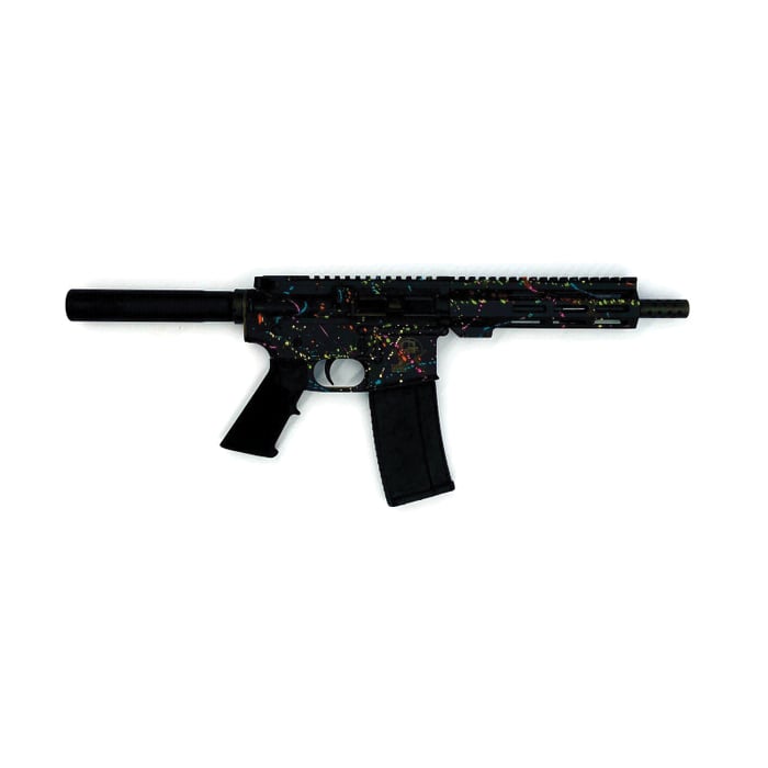 Great Lakes Firearms Saved By The Splatter .223 Wylde 7.50" AR Pistol, Black - GL15223PSBLK - Great Lakes