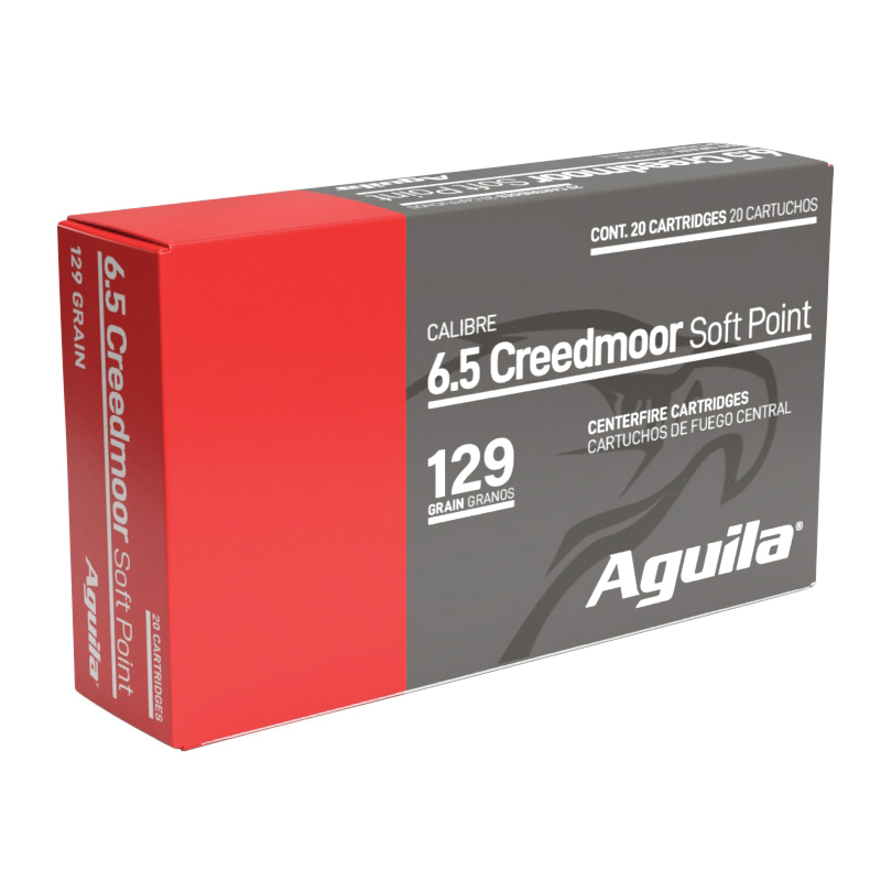 Aguila 6.5 Creedmoor 129 gr BTSP 20rds Rifle Ammo for High-Accuracy Shooting - 81489AG - Aguila