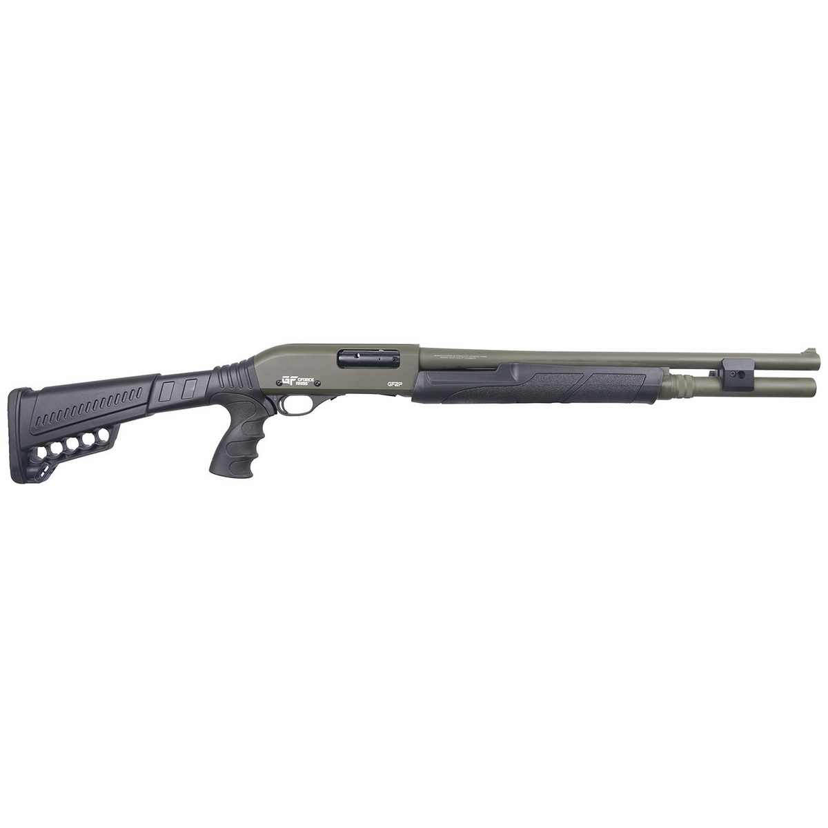 Radikal GF2P 12 Gauge 20" Pump Action/Semi-Auto Shotgun, Black/ODG - GF2P12LODG - Radikal
