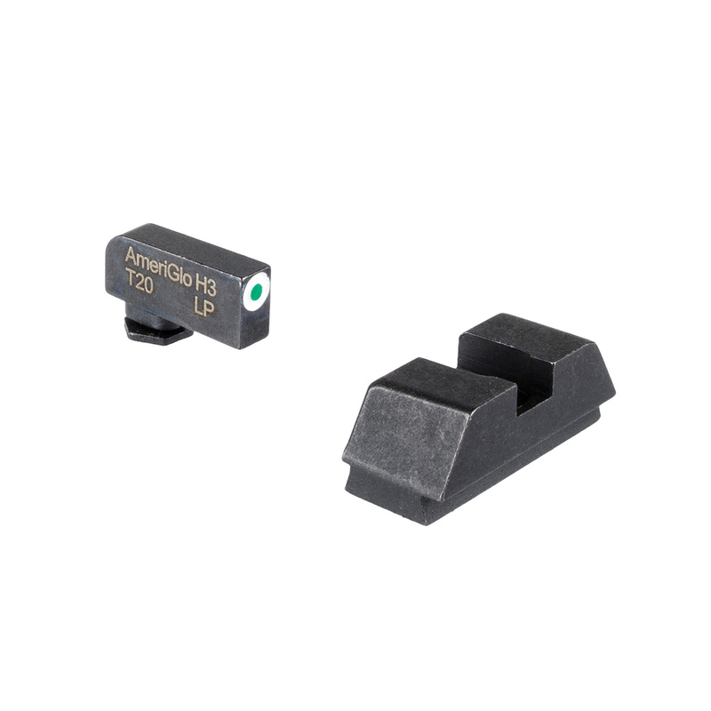 Ameriglo Sight Set - Front/Rear with Green/Flat Black for Tactical Accuracy - GL-480 - Ameriglo
