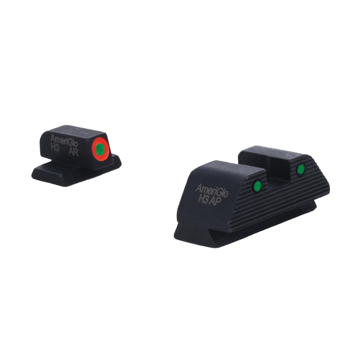 Ameriglo Trooper Night Sight Set - Front/Rear Green Sights for Superior Nighttime Accuracy and Visibility - SW-817