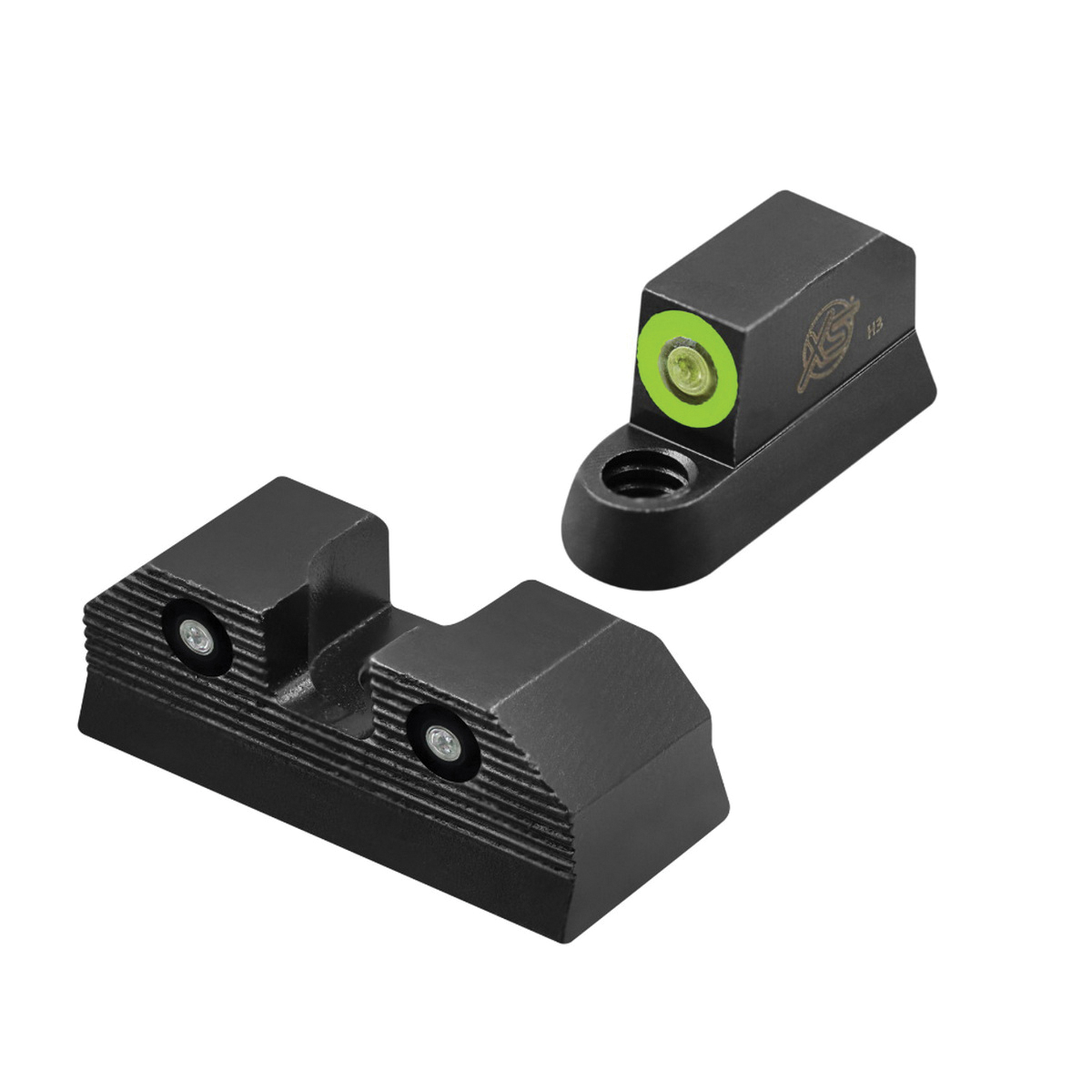 XS Sights R3D 2.0 Night Sight Set - Front/Rear Green/Green Sights for Reliable Low-Light Use - CZ-R202S-6G - Xs Sights