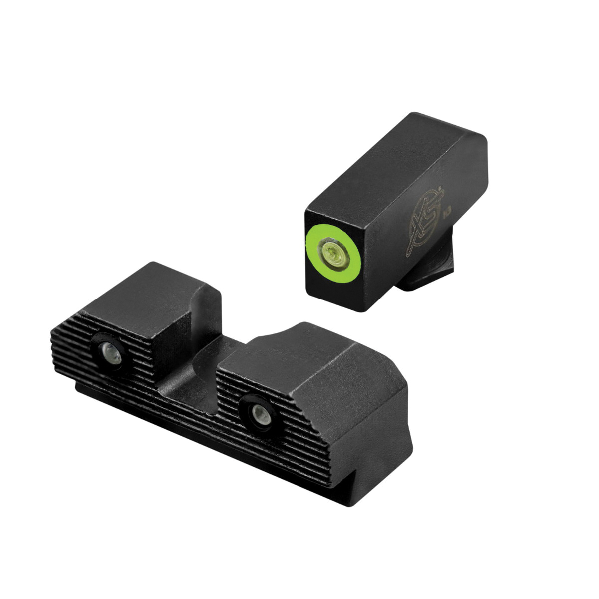 XS Sights R3D 2.0 Night Sight Set - Front/Rear Green/Green for Reliable Nighttime Accuracy - GL-R201P-6G - Xs Sights