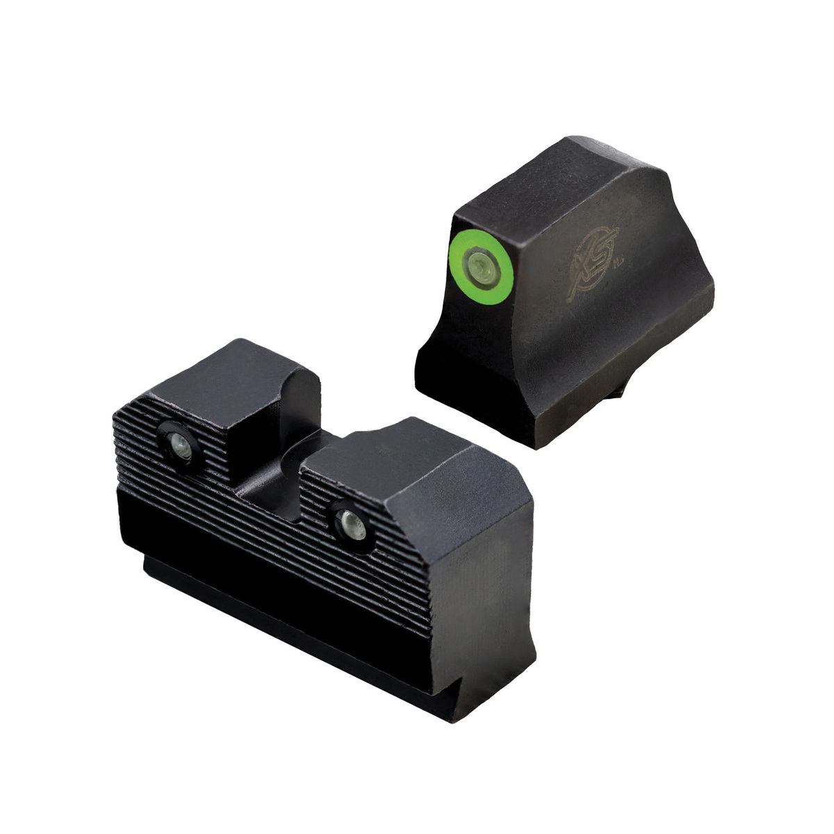 XS Sights R3D 2.0 Night Sight Set - Front/Rear Green/Green for Optimal Precision in Low Light - GL-R204P-6G - Xs Sights