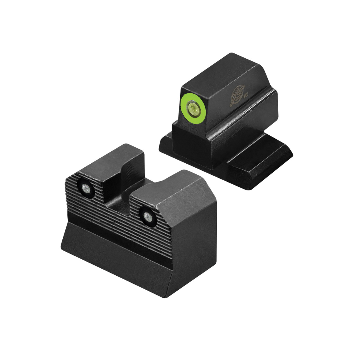 XS Sights R3D 2.0 Night Sight Set - Front/Rear Green/Green for Maximum Precision and Visibility - HK-R202P-6G