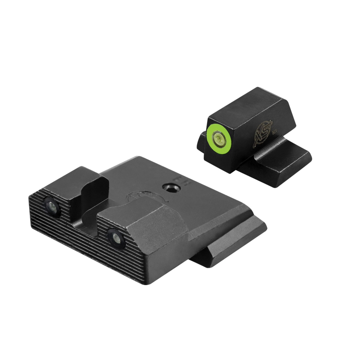 XS Sights R3D 2.0 Night Sight Set - Front/Rear Green/Green Illuminated Sights for Enhanced Precision - SW-R201P-6G - Xs Sights