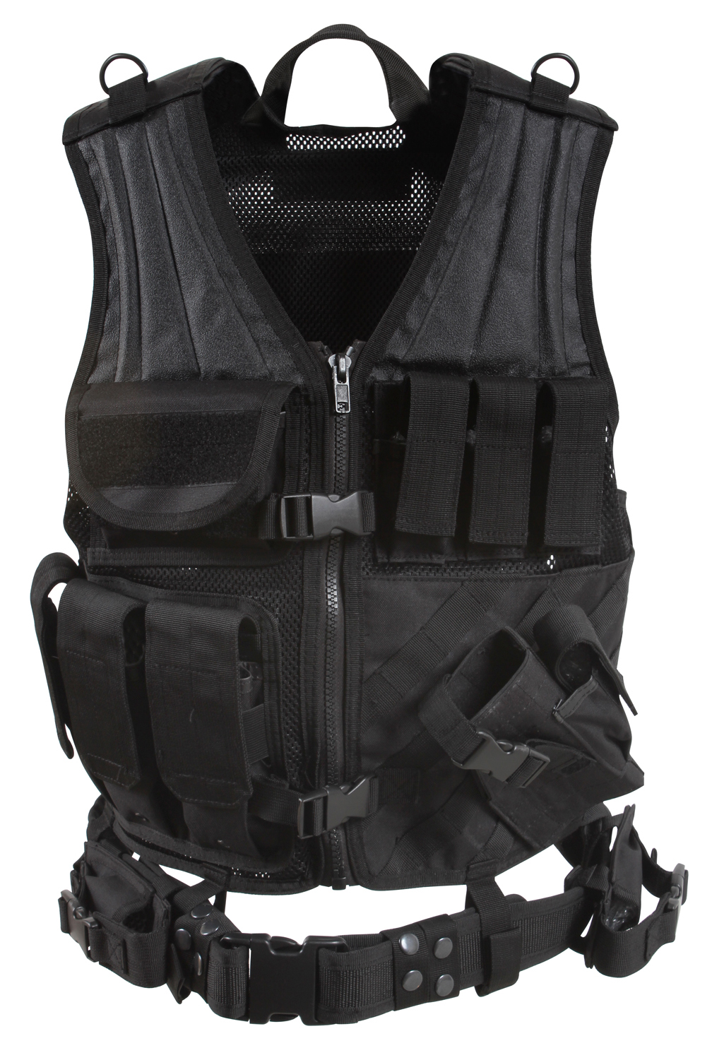 Rothco Rothco Cross Draw Molle Tactical Vest - Black, Regular