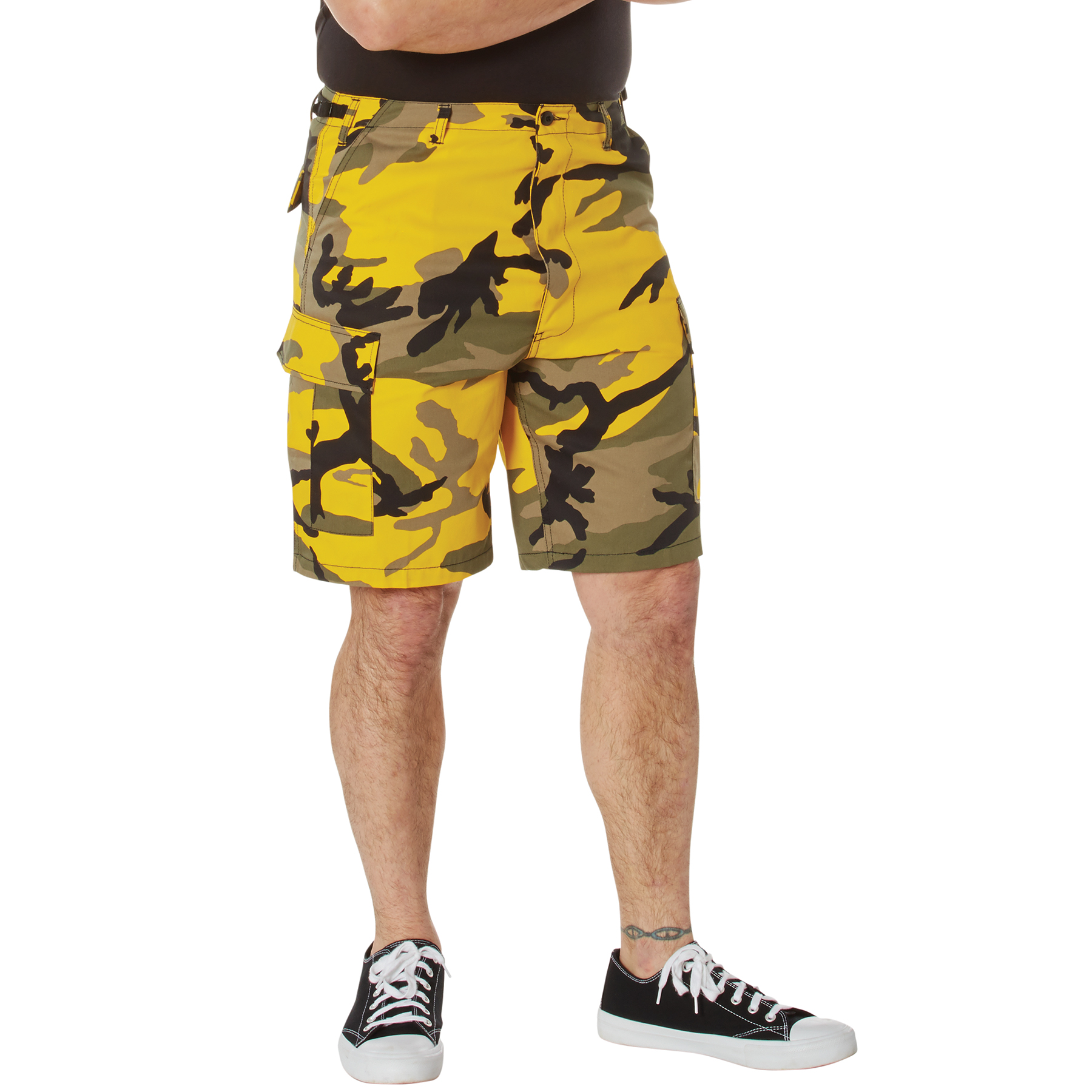 Rothco Rothco Colored Camo Bdu Shorts - Stinger Yellow Camo, Medium