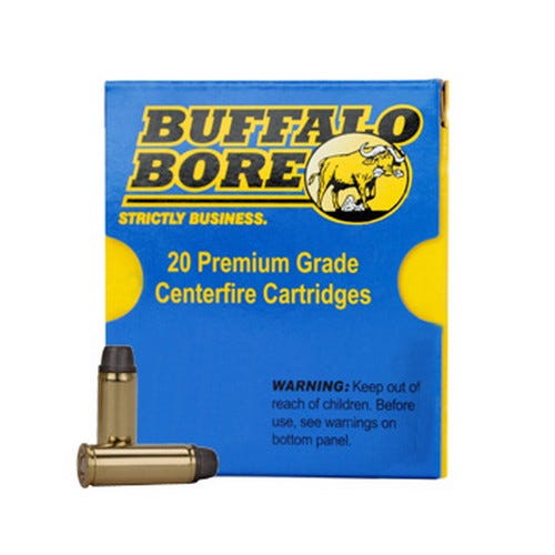Buffalo Bore 454 Casull 360 grain LBT - Lead Wide Nose Pistol and Handgun Ammo, 20/Box - 7C/20 - Buffalo Bore