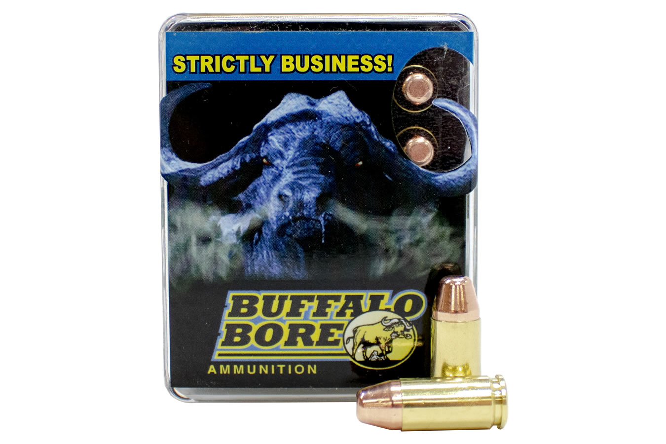 Buffalo Bore Penetrator 9mm Luger +P+ 124 grain Full Metal Jacket Flat Nose Handgun Ammo, 20/Box - 24F/20 - Buffalo Bore