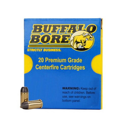 Buffalo Bore 45 Auto Rim +P 255 grain Hard Cast Flat Nose Pistol and Handgun Ammo, 20/Box - 32A/20 - Buffalo Bore