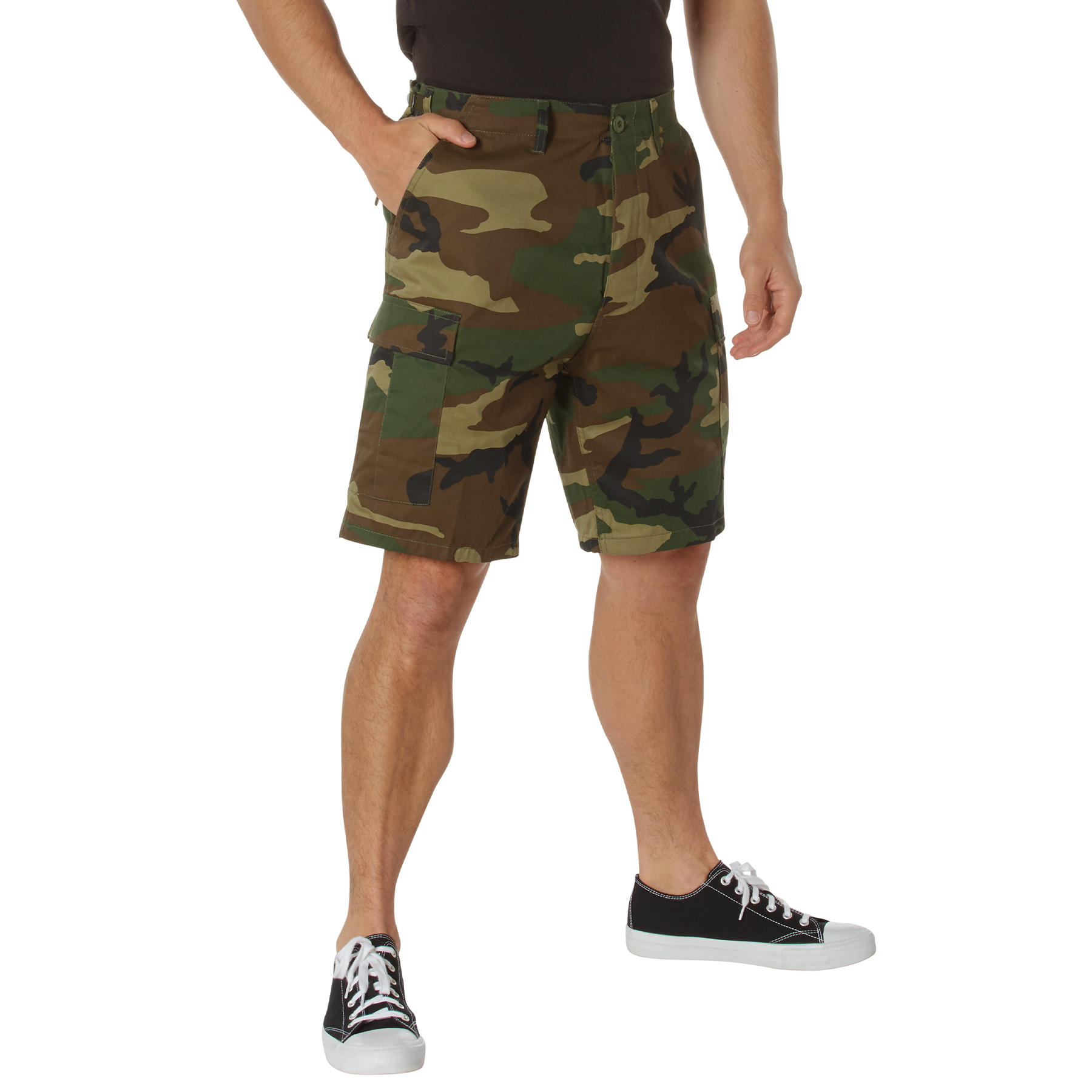 Rothco Rothco Camo Bdu Shorts - Woodland Camo, Large