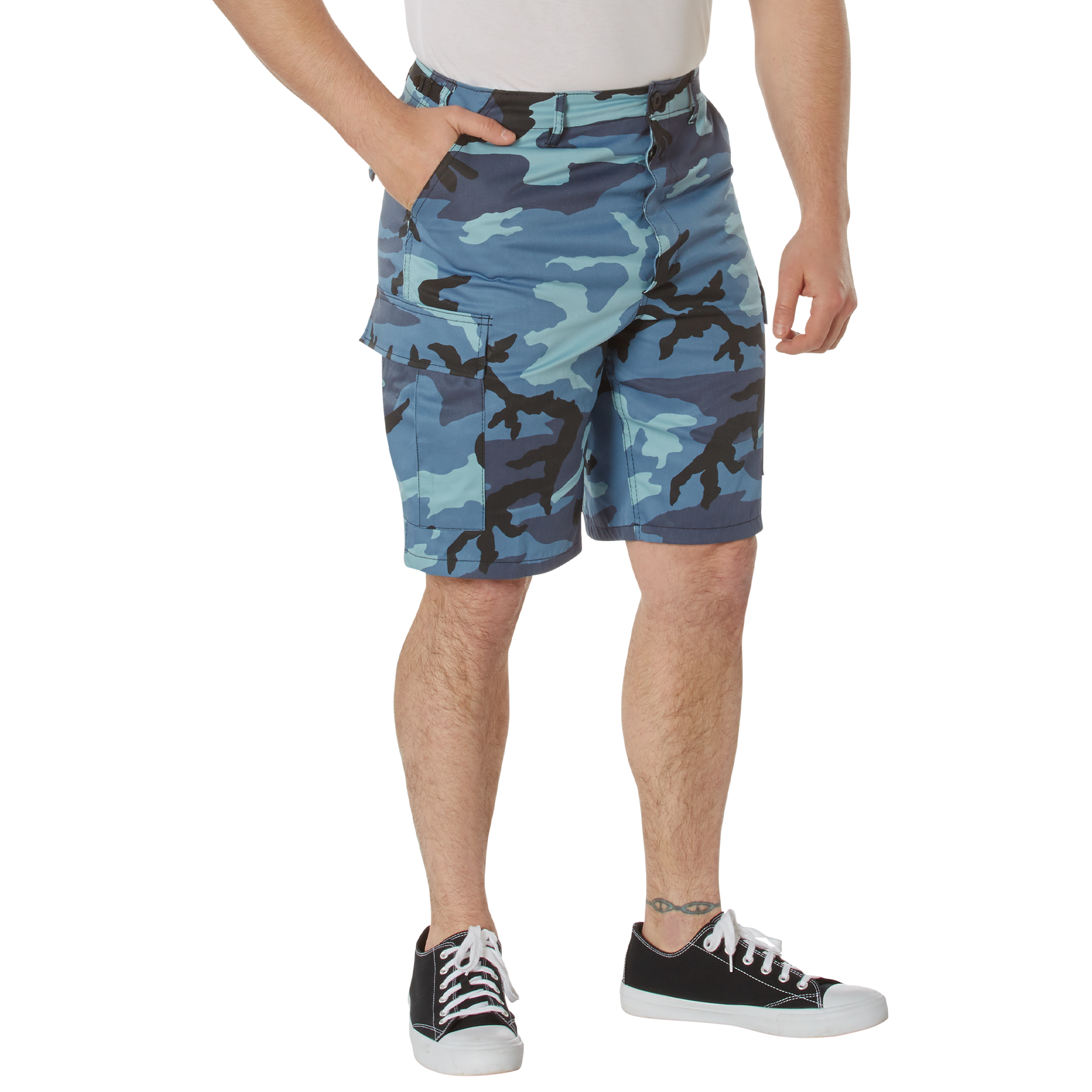 Rothco Rothco Colored Camo Bdu Shorts - Sky Blue Camo, Small