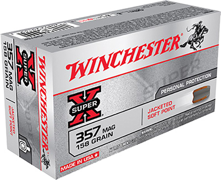 Winchester 357 Magnum 158gr JSP Ammunition 50rds - X3575P