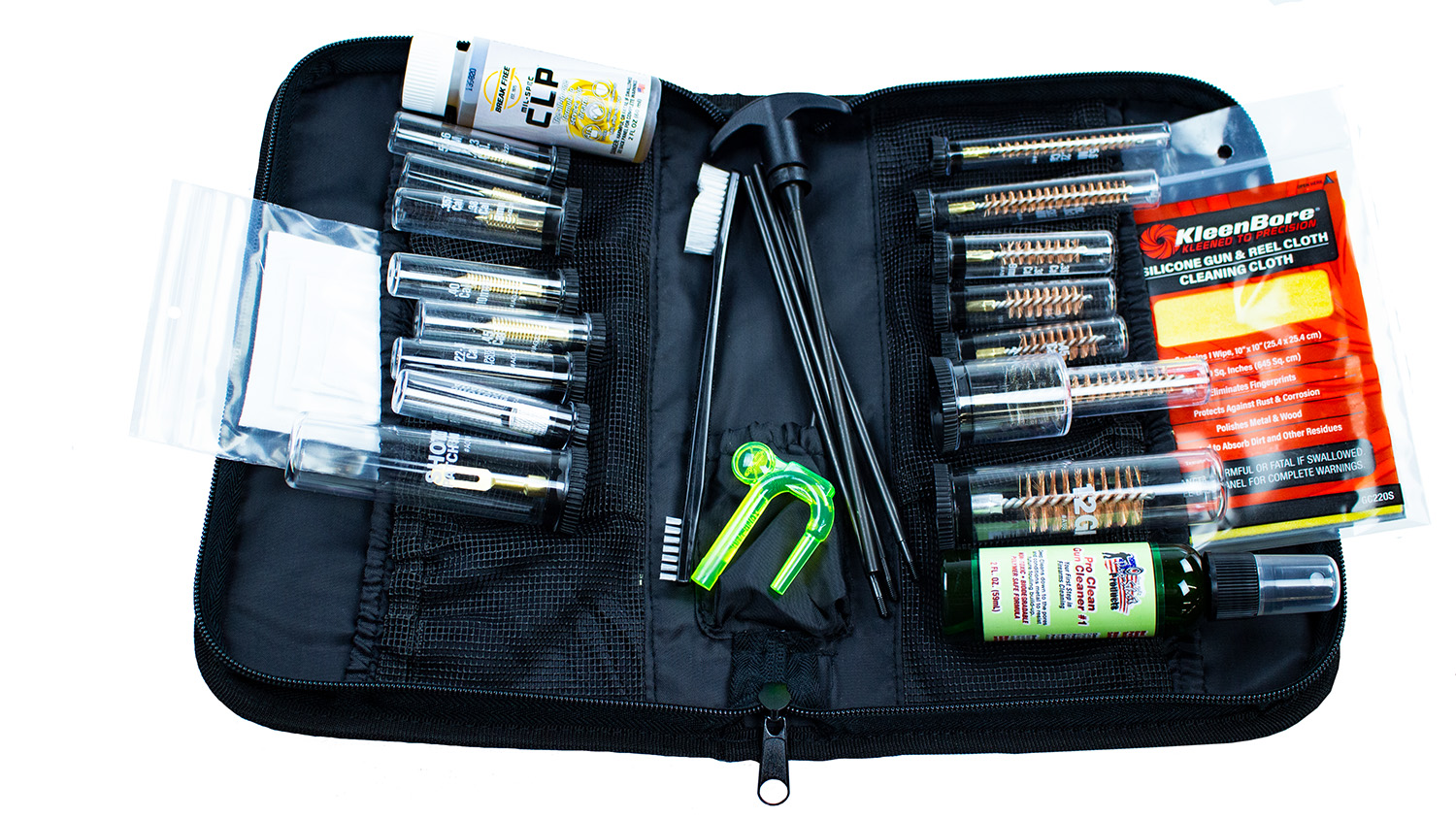 KleenBore Multi-Caliber Tactical Maintenance System w/ Zippered Pouch - TAC 100 - Kleenbore