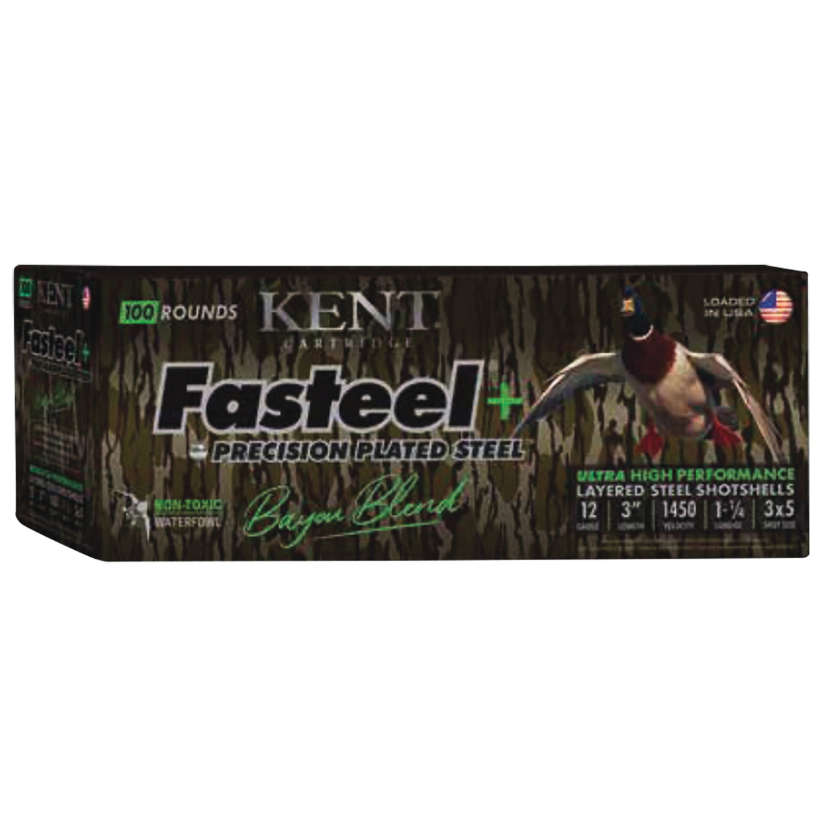 Kent Cartridge Fasteel + Precision Steel 12 Gauge 3" #3/#5 1-1/4 oz 100rds Shotshell - High-Speed for Target and Game - CC123FSP363X5 - Kent