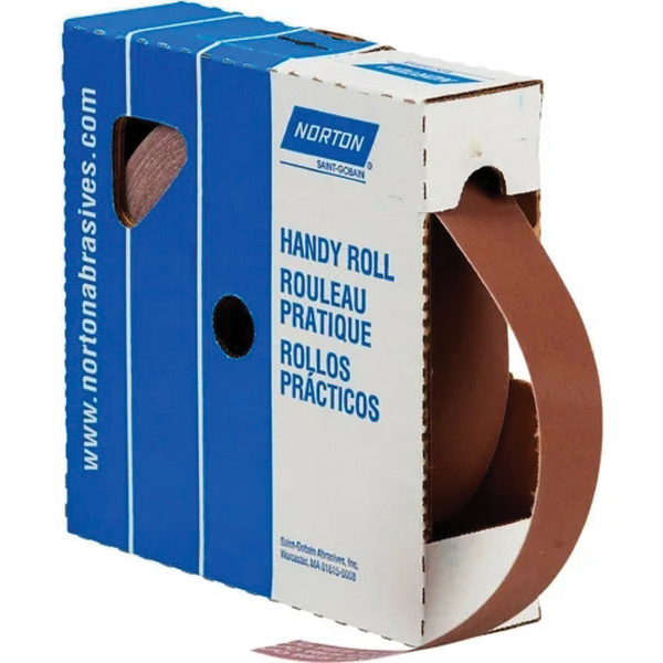 Norton Metalite/K225 50 yd x 1.50" 320 Grit Extra Fine Cloth Roll, Brown - Norton