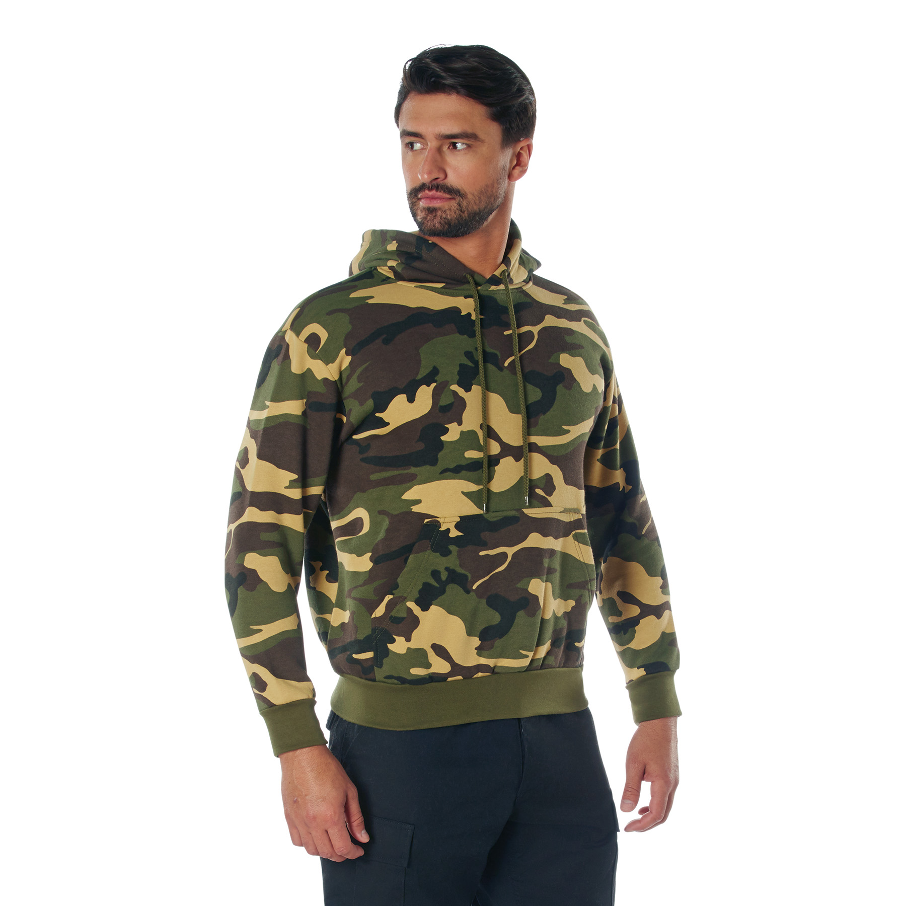 Rothco Rothco Camo Pullover Hooded Sweatshirt - Woodland Camo, Medium