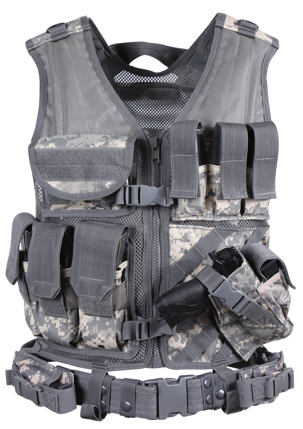 Rothco Rothco Cross Draw Molle Tactical Vest - Acu Digital Camo, Regular
