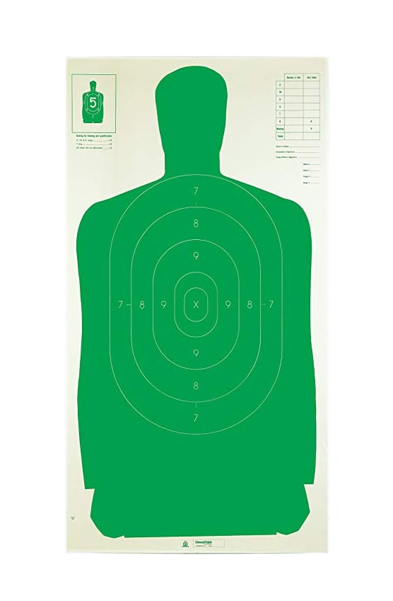 Champion B27FSA Green Silhouette Target, 100 Pack - 40732 - Champion
