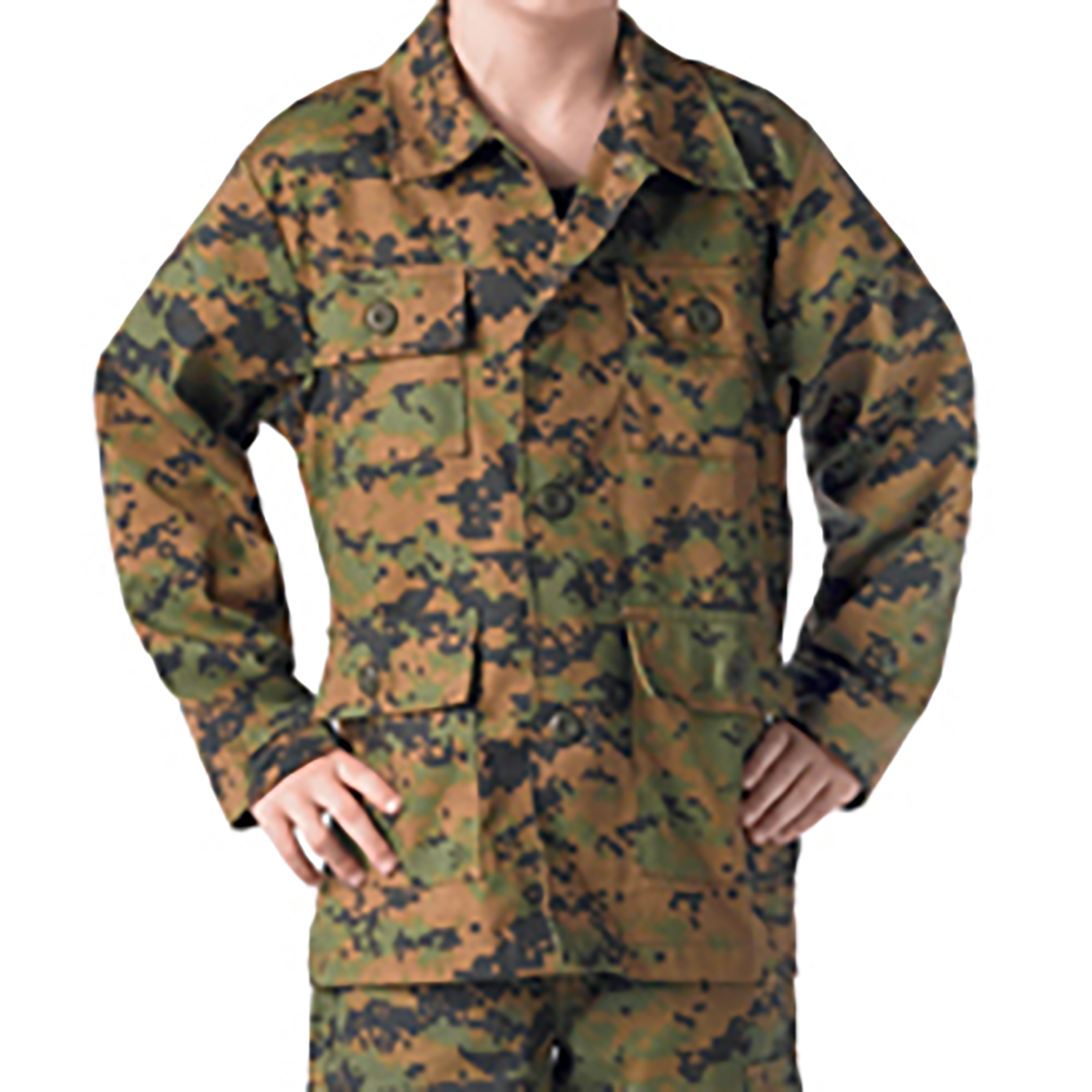 Rothco Rothco Kids Camo Bdu Shirt - Woodland Digital Camo, Medium