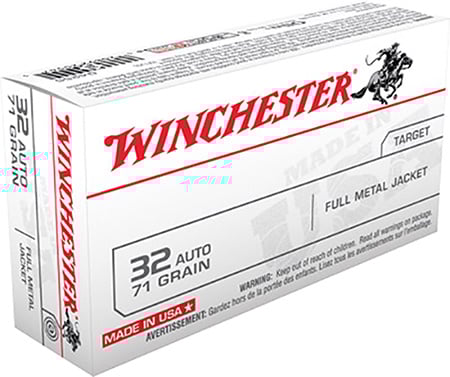 Winchester USA 32 Auto/ACP 71gr FMJ Ammunition 50rds - Q4255