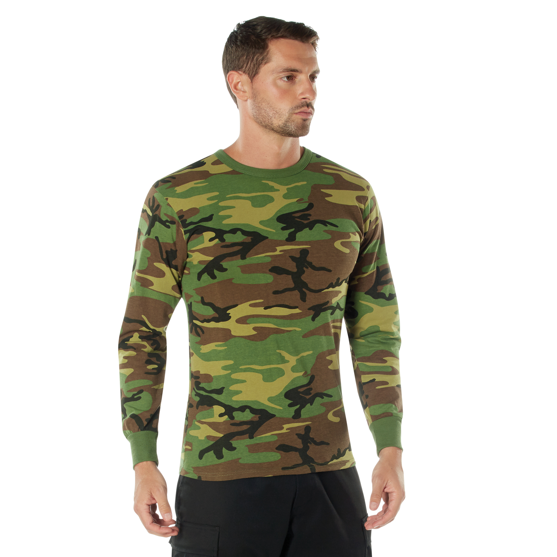 Rothco Rothco Long Sleeve Color Camo T-Shirt - Woodland Camo, 4X-Large