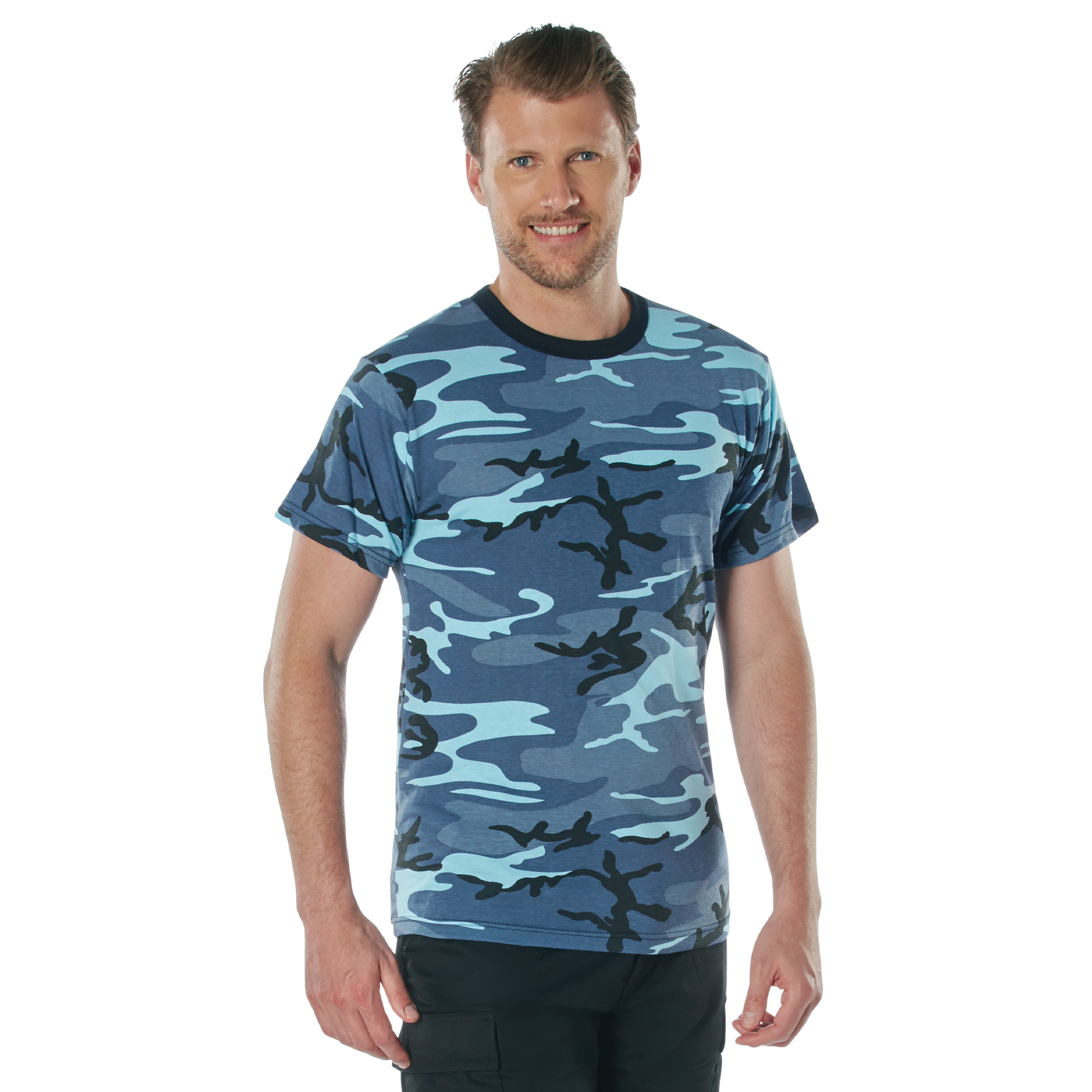 Rothco Camo T-Shirt - Sky Blue Camo, Small