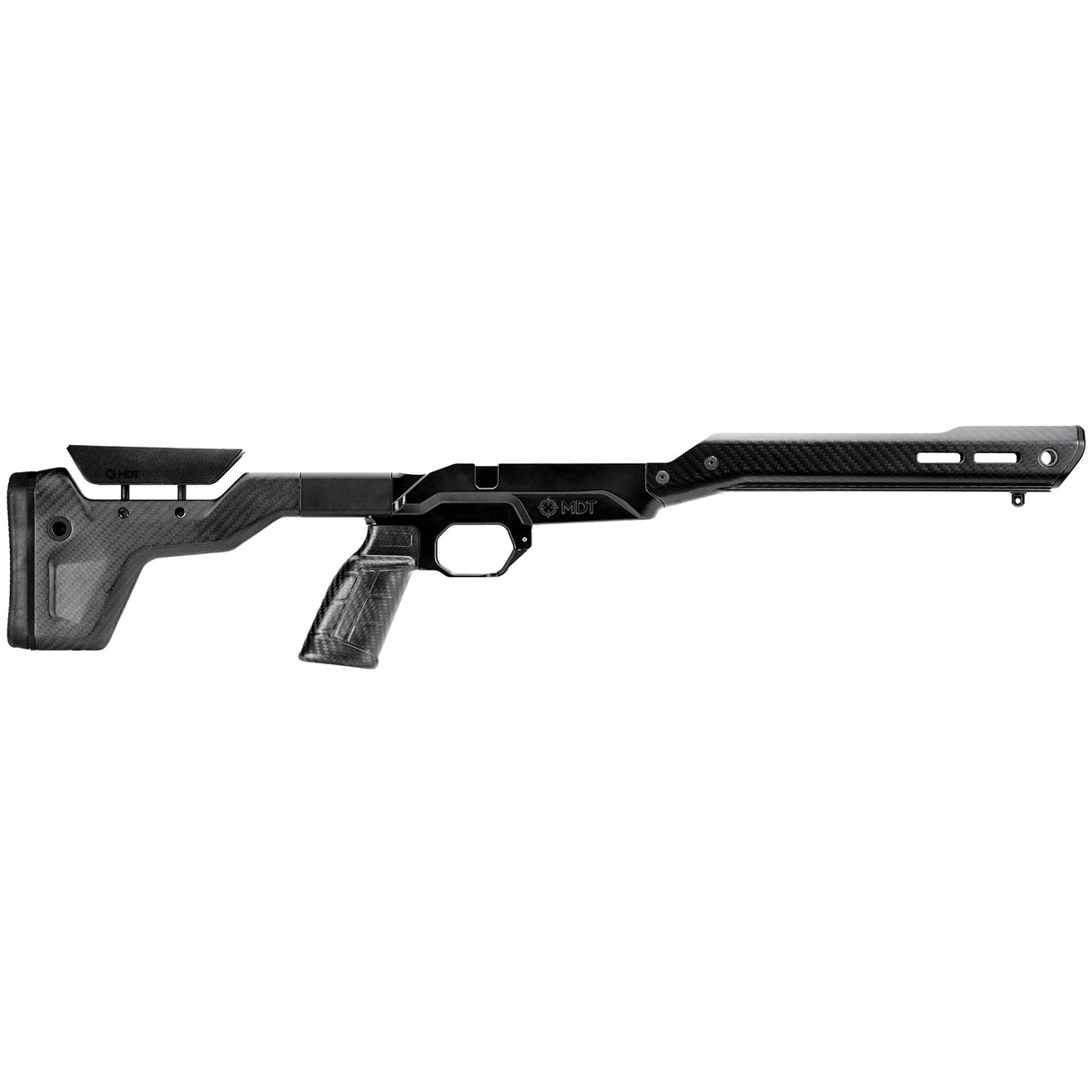 MDT HNT26 Black Carbon Fiber Rifle Chassis System Fits Remington 700 - Advanced Lightweight Chassis for Tactical and Precision Shooting - 106131-BCF - Mdt