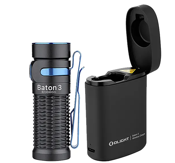 Olight Baton 3 Premium Edition w/ Wireless Charging Case LED Flashlight - Olight