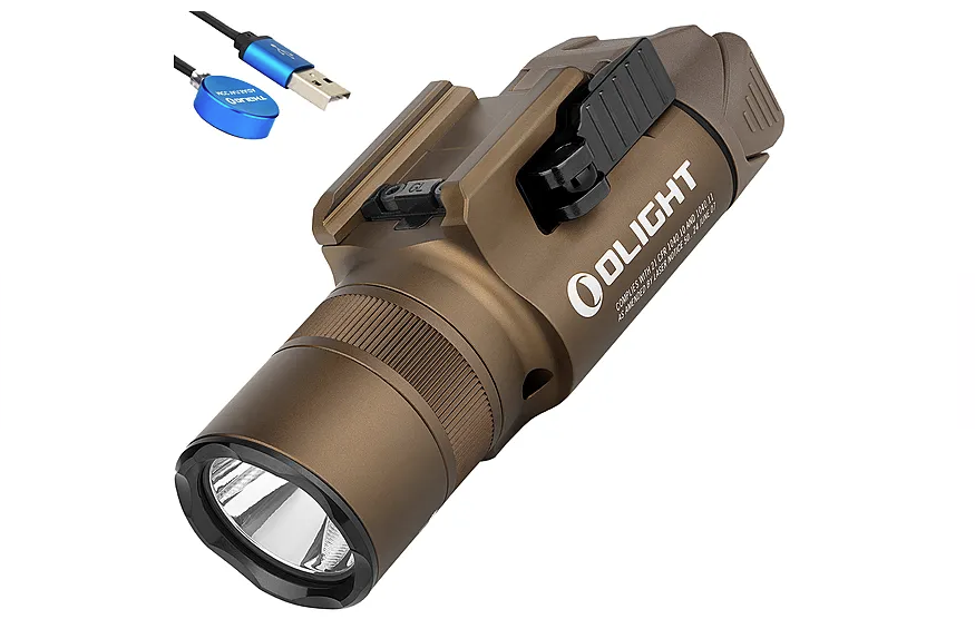 Olight Baldr Pro R Rechargeable Tactical Light 1350 lumens, Desert Tan - Olight