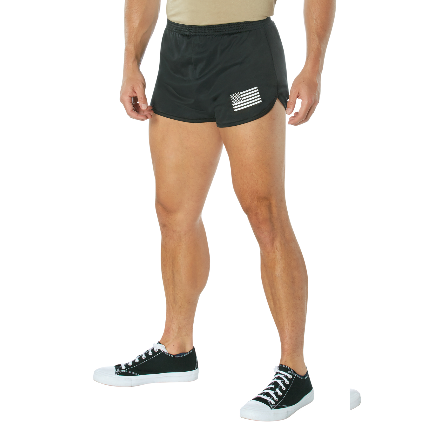 Rothco Rothco Us Flag Ranger Pt Physical Training Shorts - Black, 3X-Large