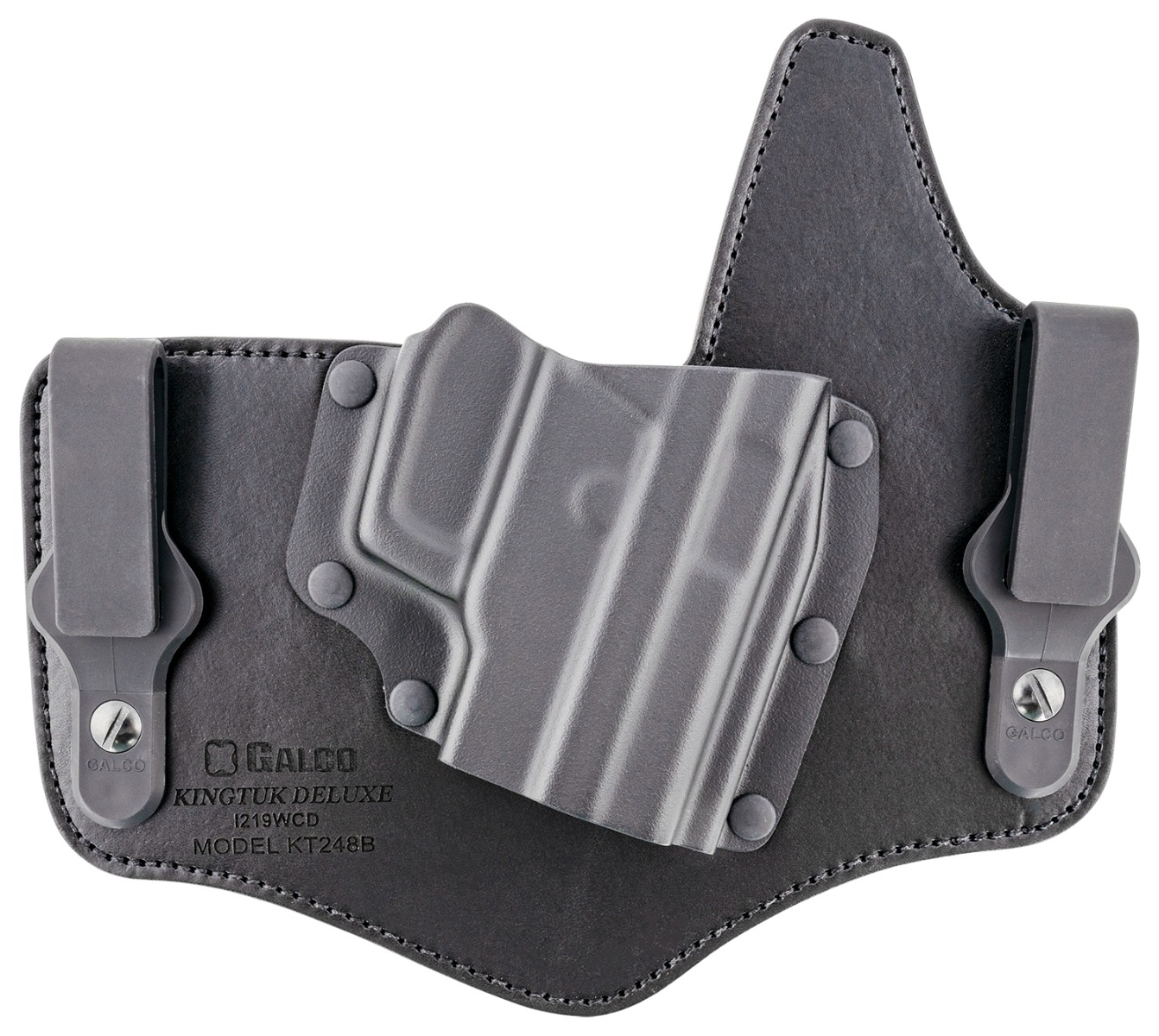 Galco KingTuk Deluxe IWB Holster RH, Black Kydex/Leather, Sig P220/P226 - KT248B