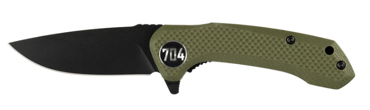 704 Gear Midnight Scout Lite EDC Ultra Compact 2.44" DP Folding Pocket Knife, Olive Drab Green - 704 Gear