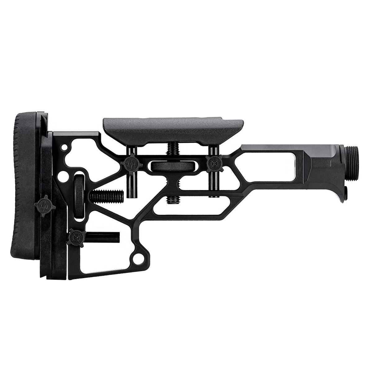 MDT SRS Standard Skeleton Rifle Stock Black - Lightweight and Durable Skeleton Stock for Enhanced Tactical Performance and Stability - 102669-BLK - Mdt