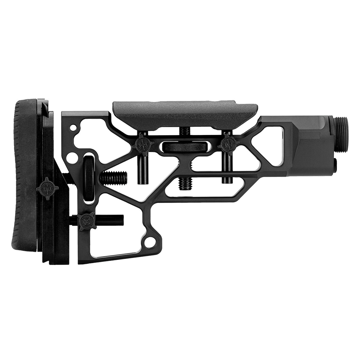 MDT SRS Short Standard Skeleton Rifle Stock Black - Compact Skeleton Stock for Tactical Rifles with Enhanced Durability and Control - 103440-BLK - Mdt