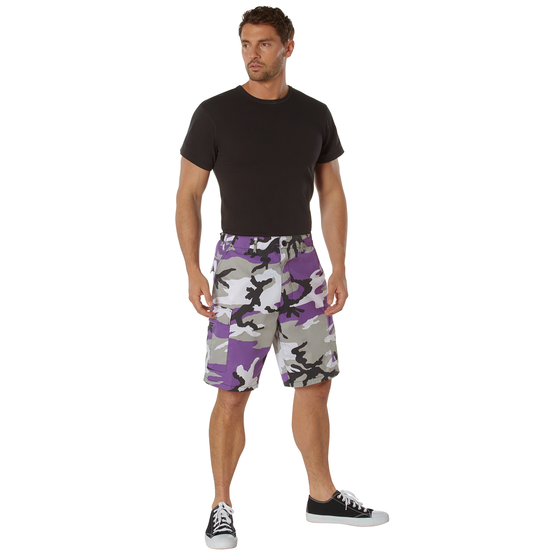 Rothco Rothco Colored Camo Bdu Shorts - Ultra Violet Camo, Medium
