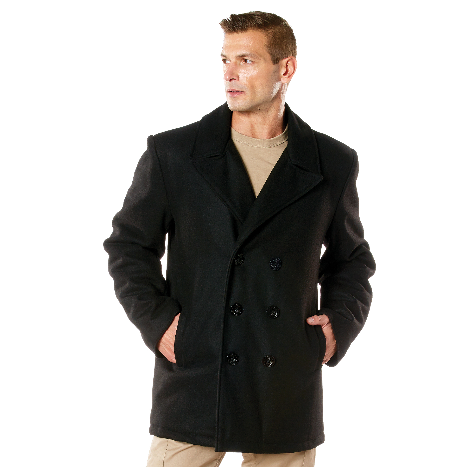 Rothco Rothco Naval Heritage Pea Coat - Black, X-Large