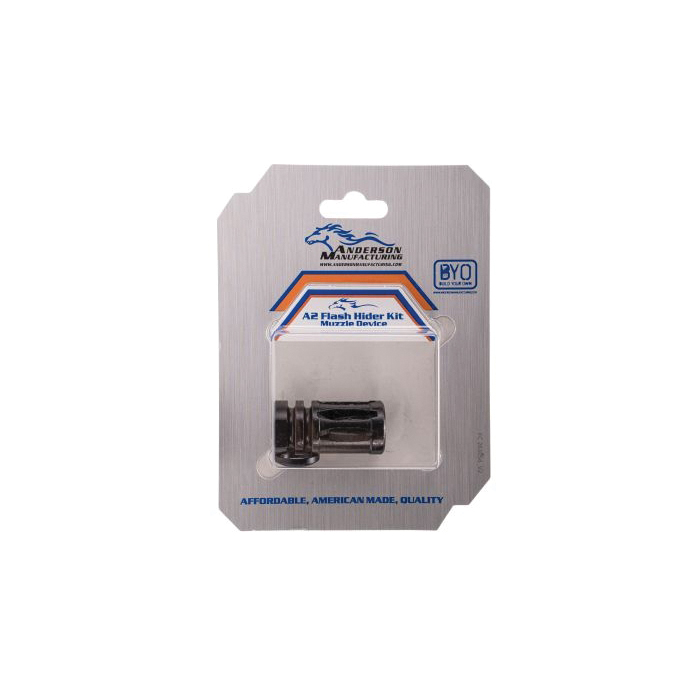 Anderson Manufacturing A2 Flash Hider 1/2-28, Black - Effective Flash Suppression - G2-K031-A000-0P - Anderson Manufacturing