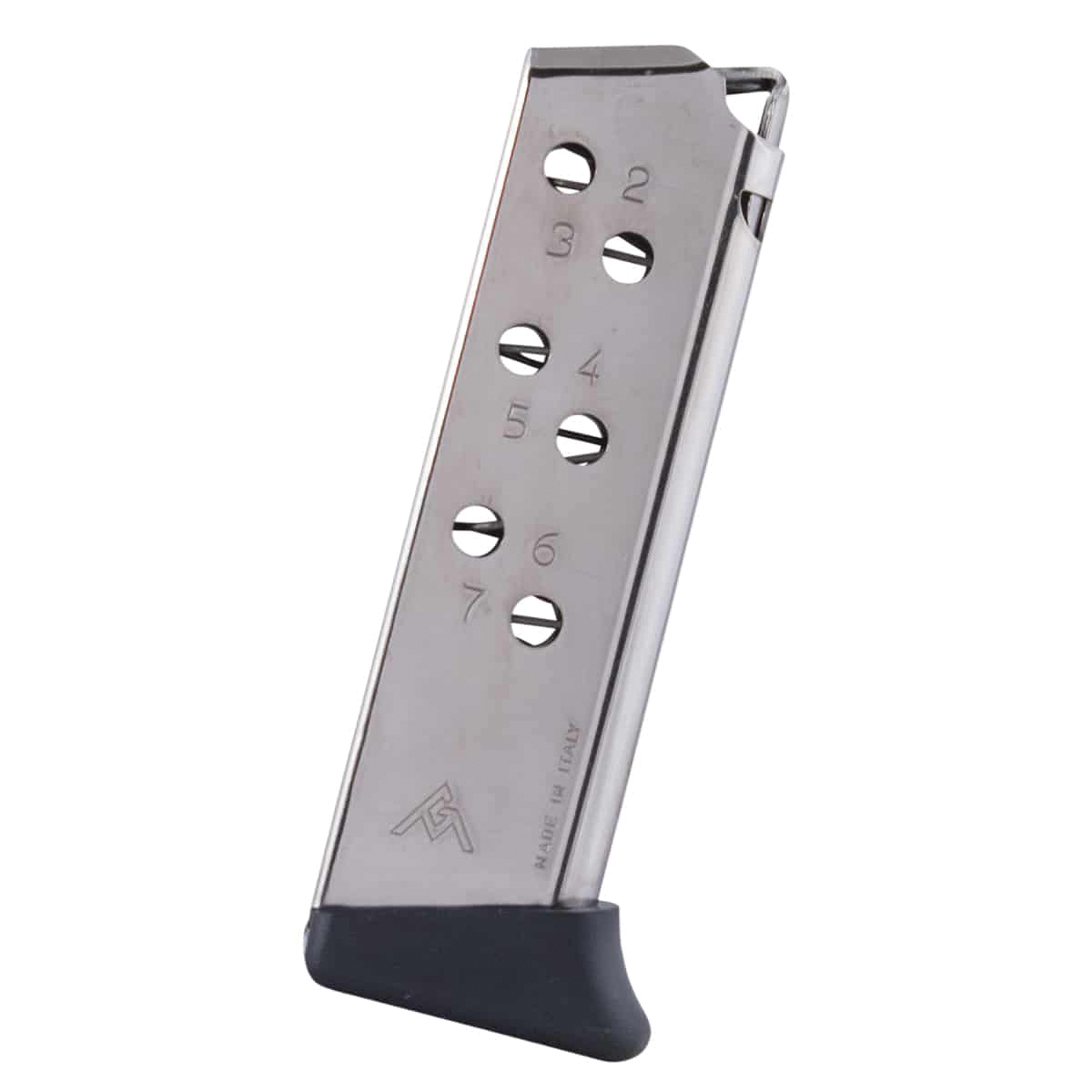 MecGar PPK 32 ACP 7rd Cap Nickel w/Finger Rest MGWPPK32FRN - Mec-Gar