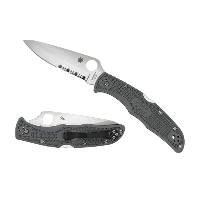 Spyderco Endura 4 Lightweight Folding Knife Drop Point Green - Durable, Lightweight and Reliable Handle - C10PSFG - Spyderco