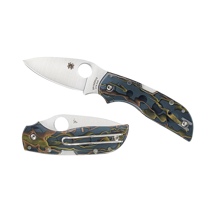 Spyderco Chaparral Raffir Noble Folding Knife Drop Point Blue/Copper - Elegant Blade. Durable, Lightweight and Reliable Handle - C152RNP - Spyderco