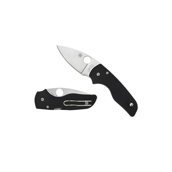 Spyderco Lil Native Folding Knife, Drop Point, Black - Sleek Handle, Smooth Operation, Secure Locking, Ideal for EDC and Everyday Carry - C230GP - Spyderco