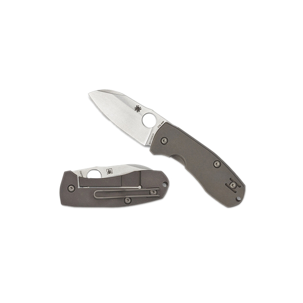Spyderco Techno 2 Folding Knife Sheepsfoot Gray - Durable, Lightweight and Reliable Handle - C158TIP2 - Spyderco