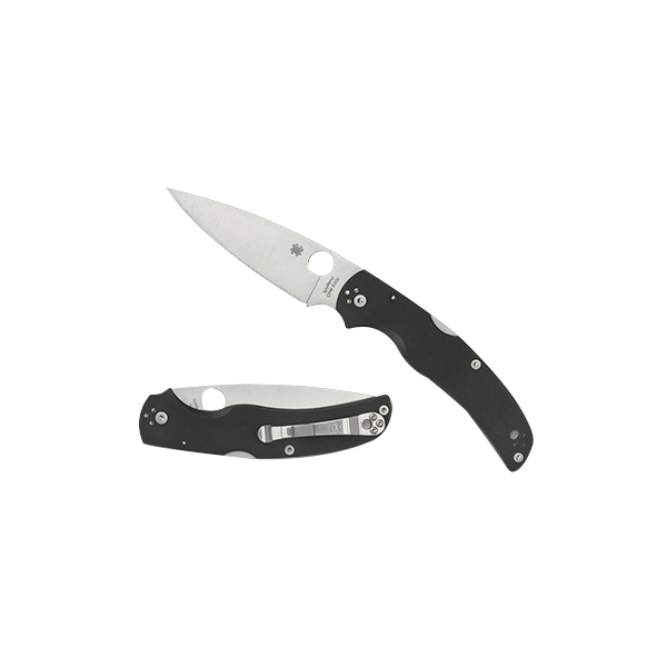 Spyderco Native Chief Folding Knife Drop Point Black - Durable, Lightweight and Reliable Handle - C244GP - Spyderco
