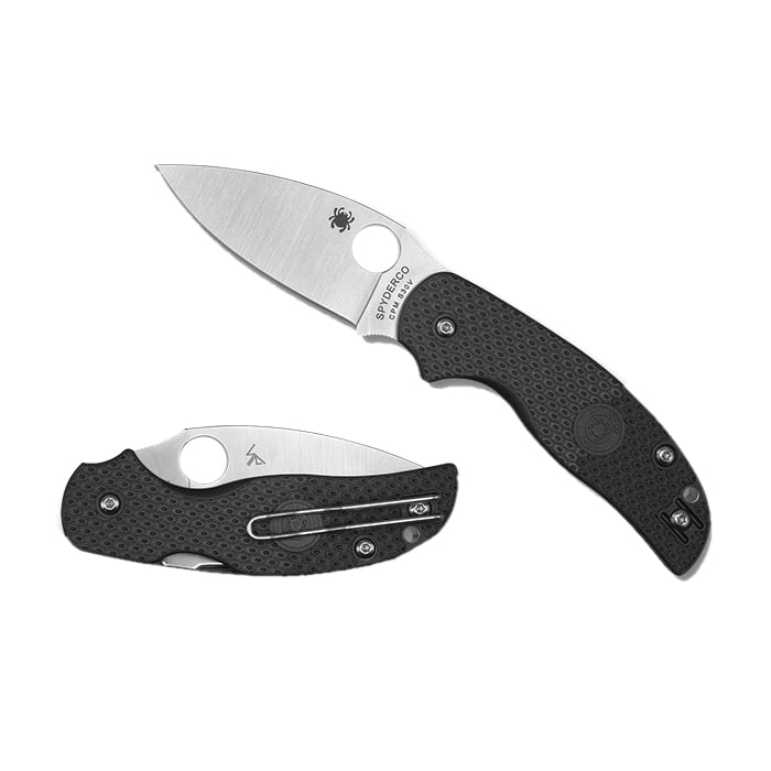 Spyderco Sage 5 Lightweight Folding Knife Spear Point Black - Compact Blade, Durable, Lightweight and Reliable Handle - C123PBK - Spyderco
