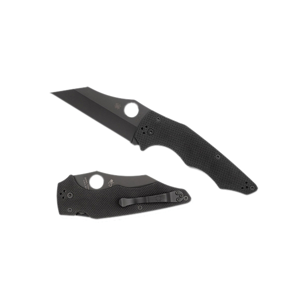Spyderco Yojumbo Folding Knife, Wharncliffe, Black - Durable Handle, Smooth Deployment, Reliable Locking - C253GPBBK - Spyderco