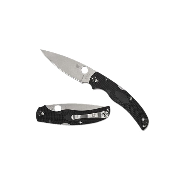 Spyderco Native Chief Lightweight Folding Knife Spear Point Black - Durable and Reliable Handle - C244PBK - Spyderco