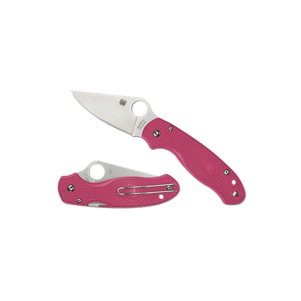 Spyderco Para 3 Lightweight Folding Knife, Clip Point, Pink - Lightweight Handle, Ergonomic Design, Ideal for EDC and Everyday Use - C223PPN - Spyderco