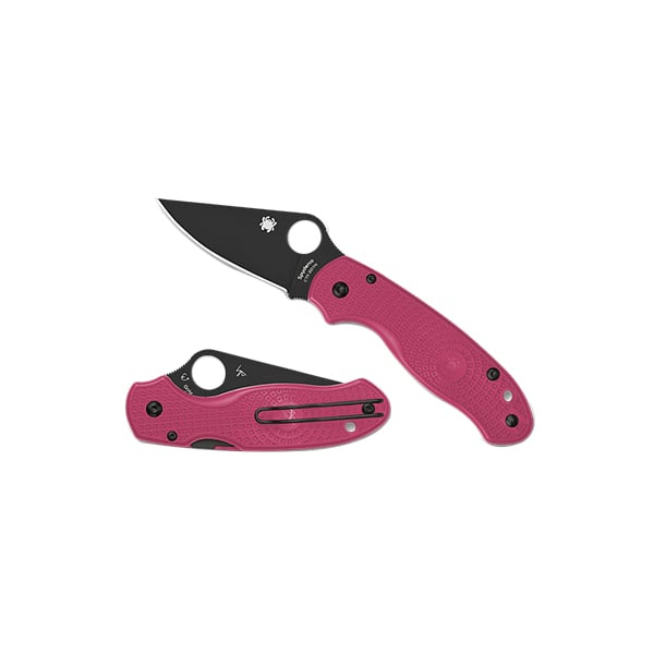 Spyderco Para 3 Lightweight Folding Knife, Clip Point, Pink - Lightweight Handle, Smooth Action, Perfect for EDC and Everyday Carry - C223PPNBK - Spyderco